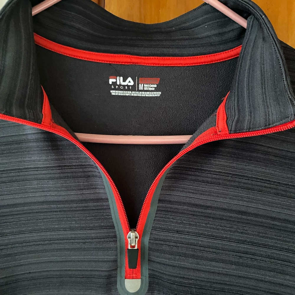 Fila Black and Red Men's Jersey